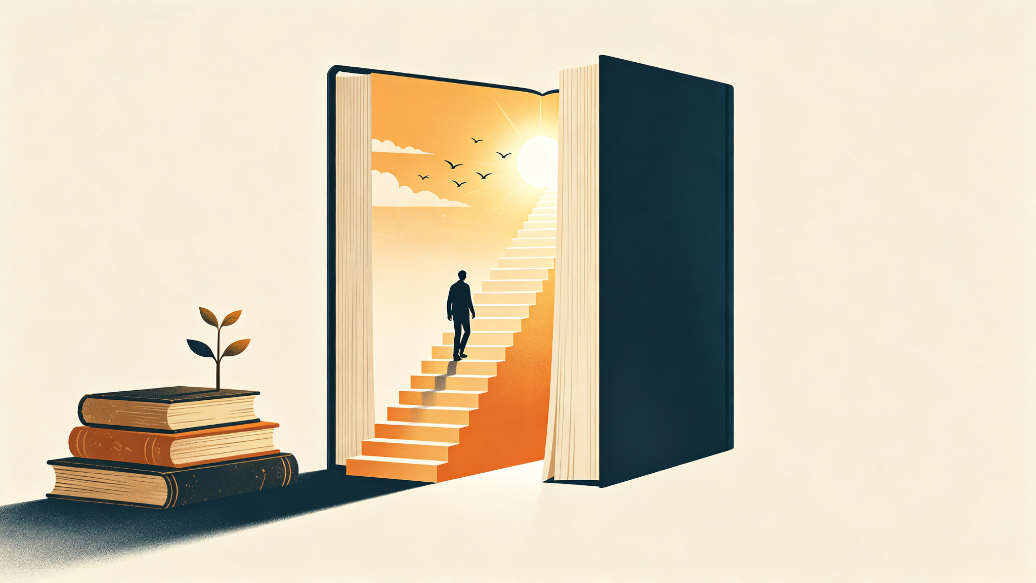 Poor Charlie's Almanack personal growth: walking up a book staircase toward lifelong learning and clearer thinking