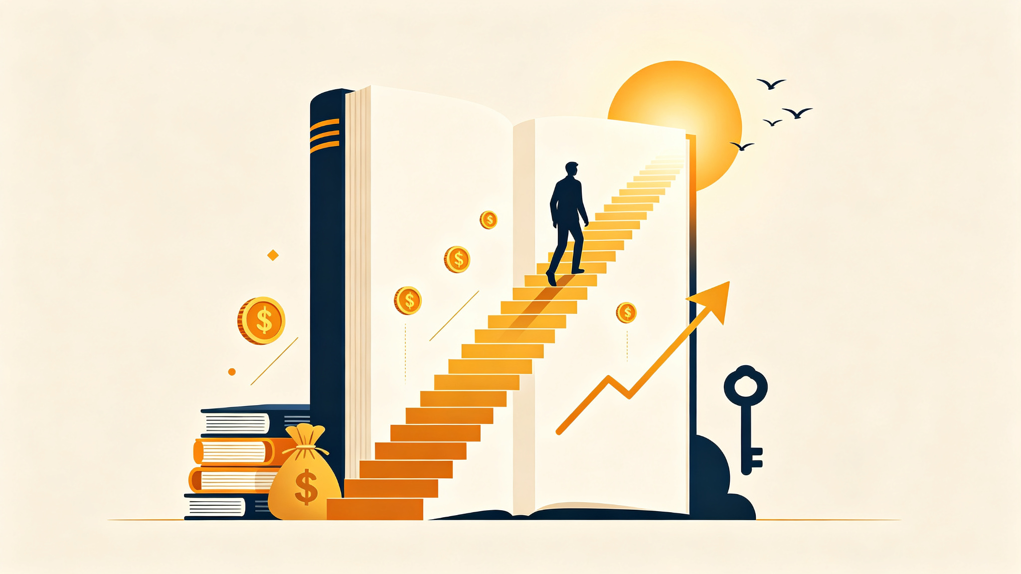 Poor Charlie's Almanack money lessons: climbing a book staircase to build stable income