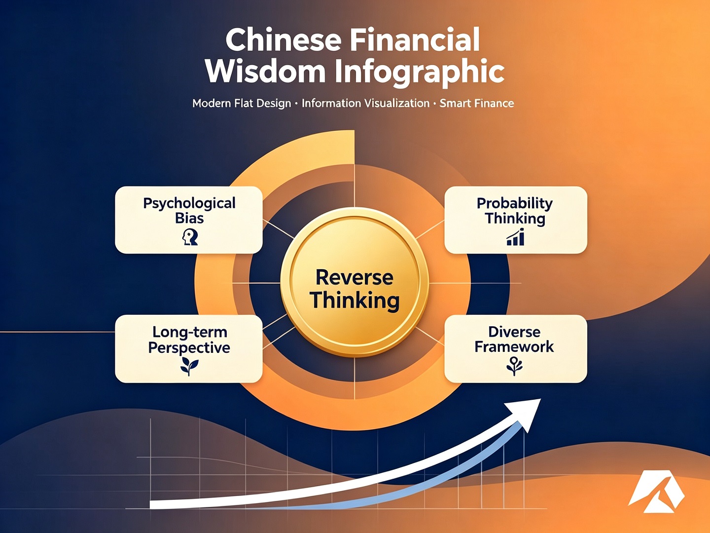 A professional working late at a cluttered desk surrounded by financial papers and stock charts, with money flowing away like sand through their fingers, while a wise elder silhouette holds a book in the blue-lit background 鈥?contrasting hard work with financial wisdom